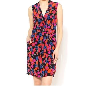 Flattering Fall Floral - NWT Greylin floral faux wrap dress. Size M.